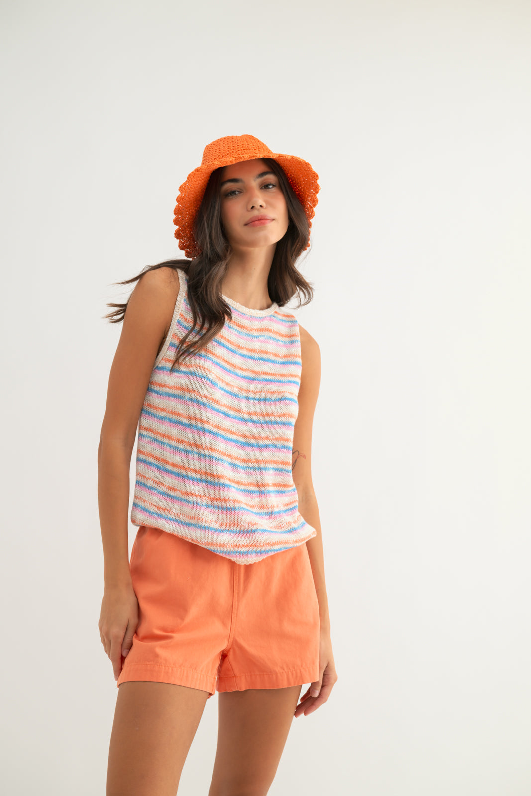 Annie Striped Sweater Tank