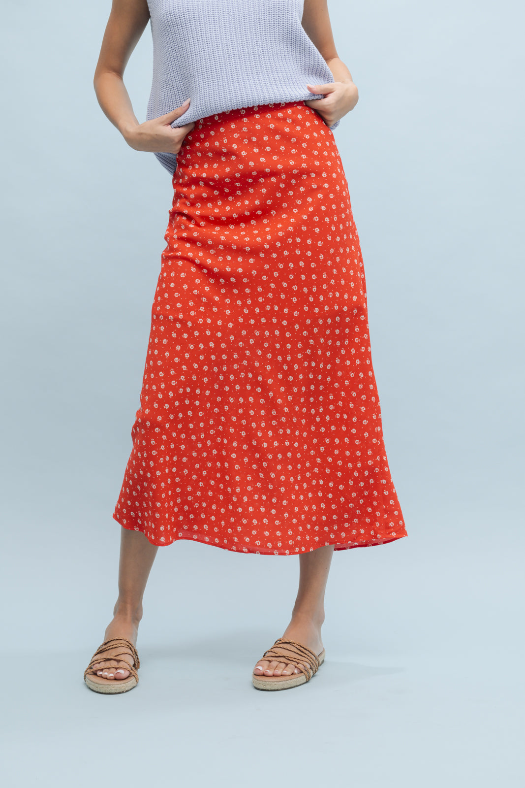 Valentine Printed Midi Skirt