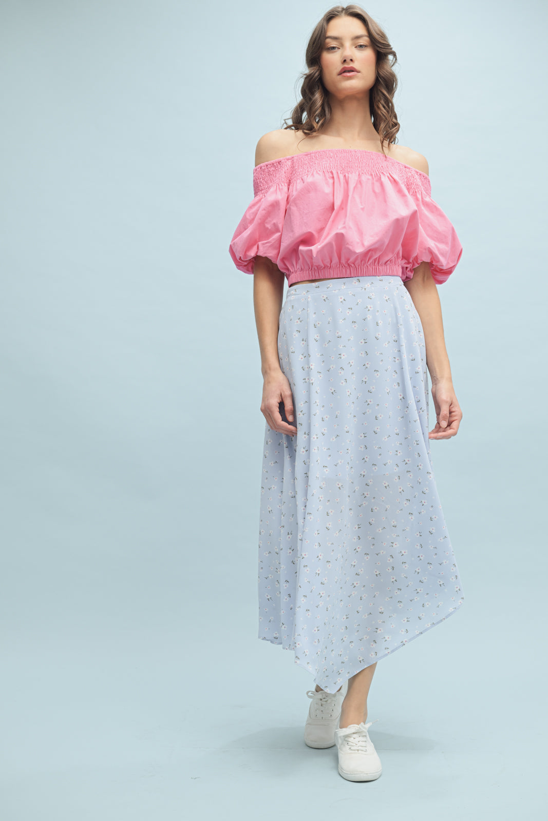 Bubble Gum Off Shoulder Top