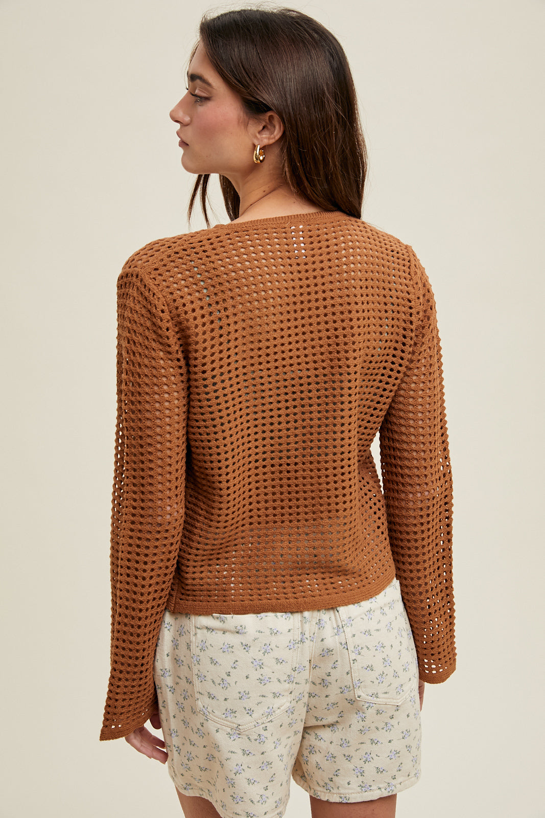 Jameson Open Knit Self Tie Cardigan