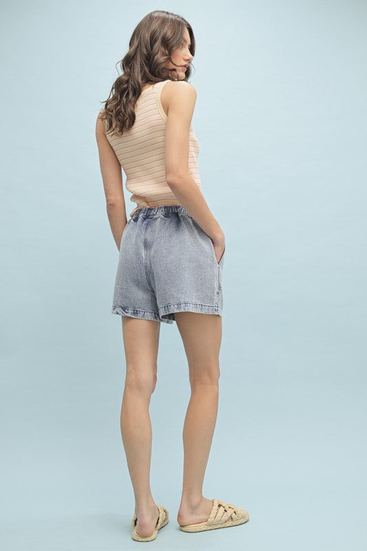 Violet Tencel Denim Shorts