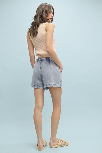 Violet Tencel Denim Shorts