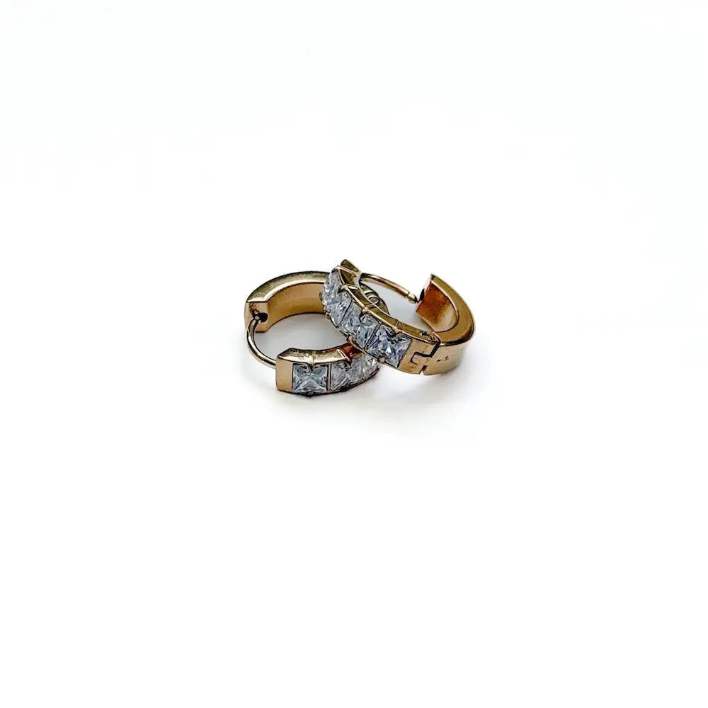 Demi Diamond Hoop Earrings