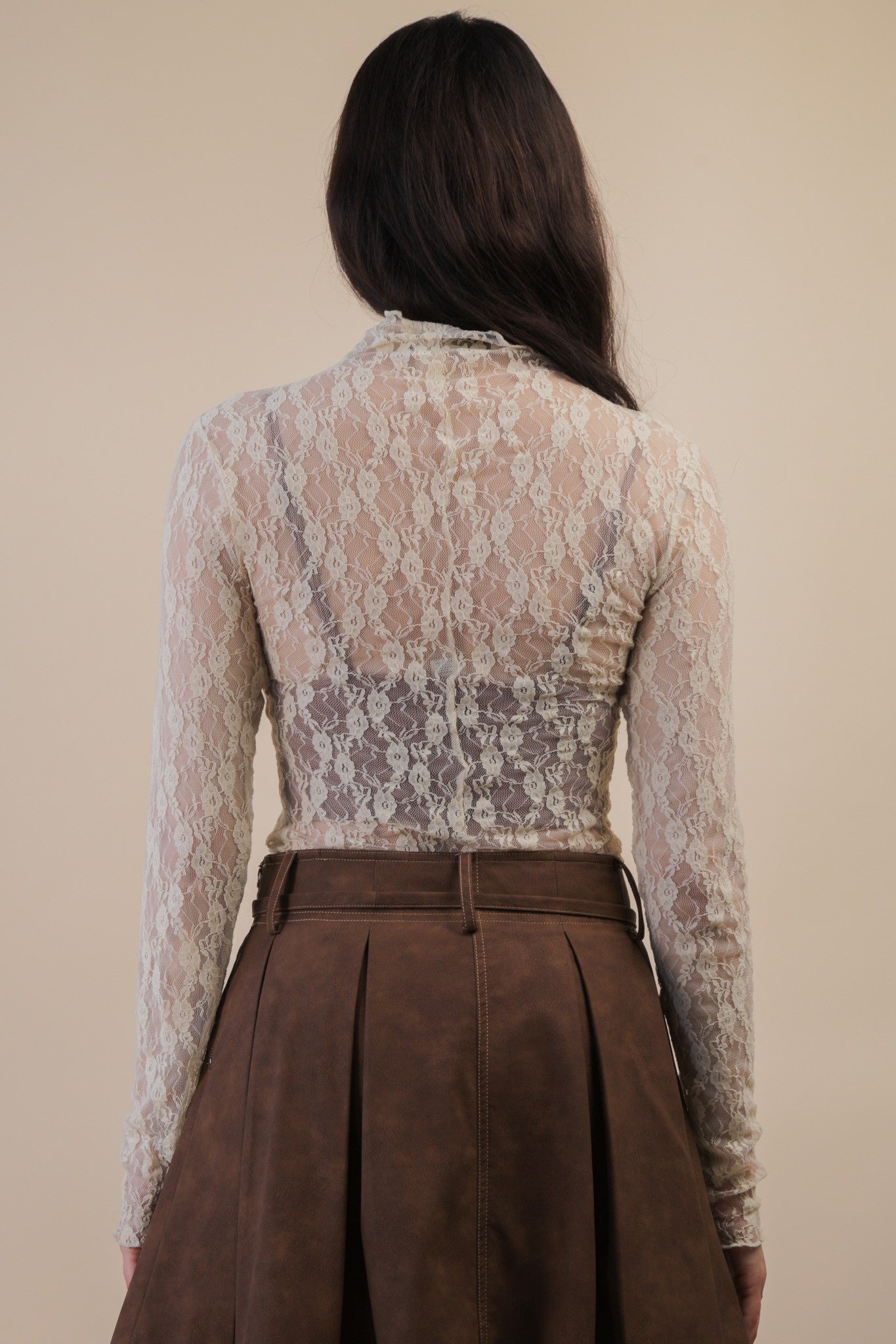Emmie Fitted Mesh Lace Top