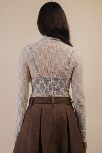 Emmie Fitted Mesh Lace Top