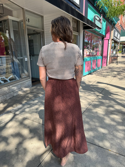 Jane Striped Short Sleeve Top