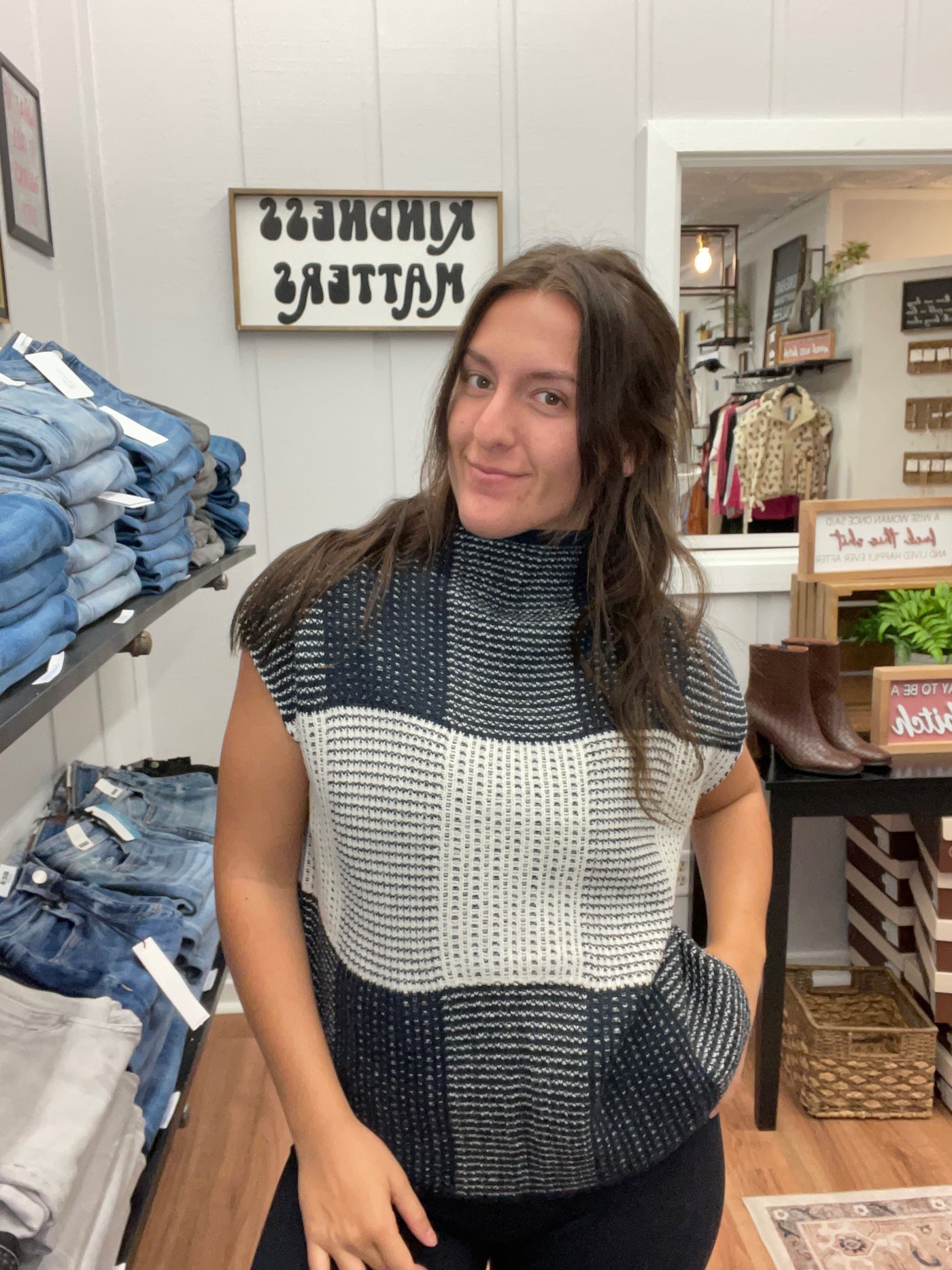 Classic Wide Neck Sweater Vest