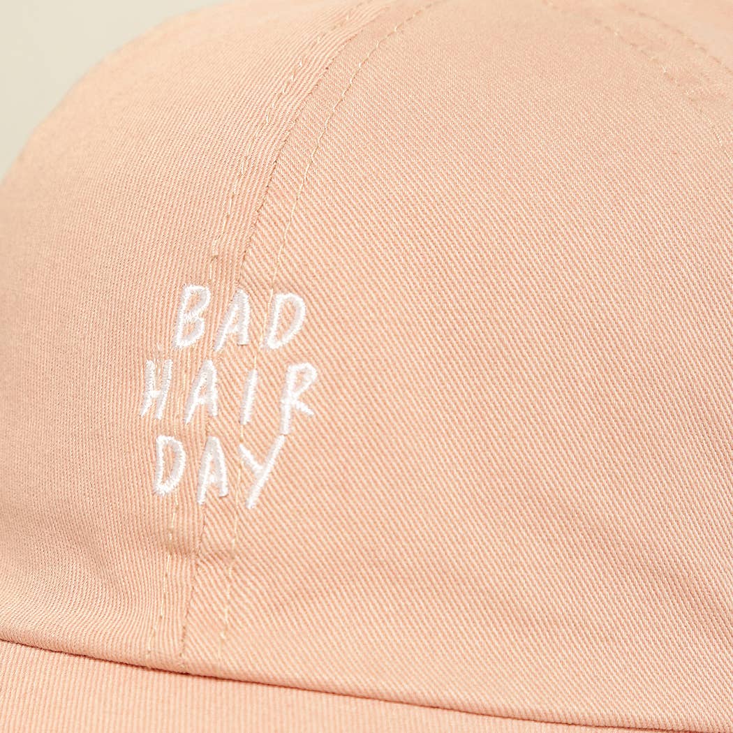 Bad Hair Day Embroidered Cotton Baseball Cap