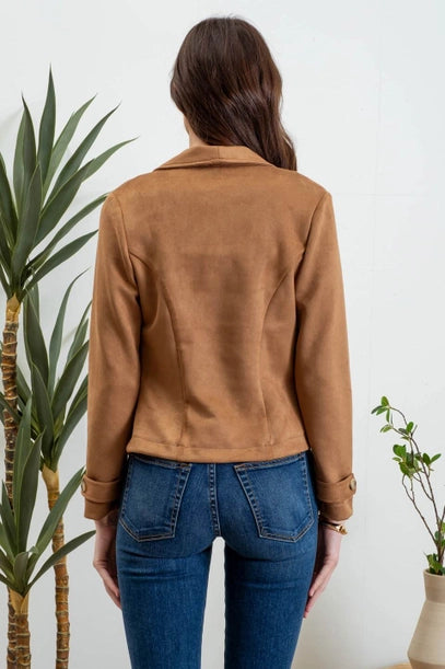 Quinn Suede Moto Jacket