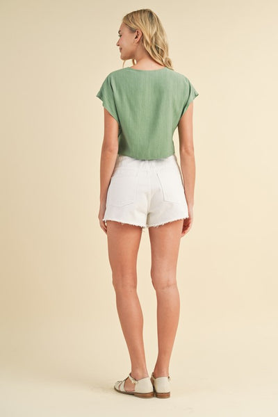 Minnie Twist Front Relaxed Top