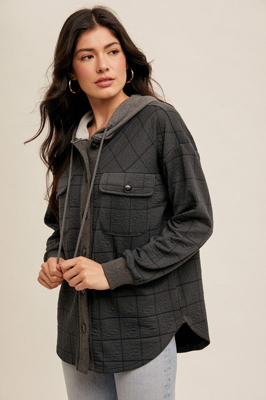 Pipes Jacquard  Lightweight Shacket