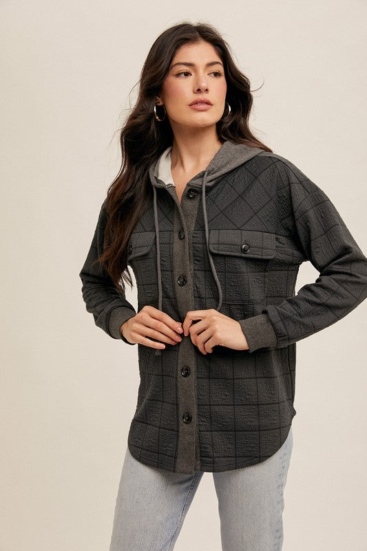 Pipes Jacquard  Lightweight Shacket