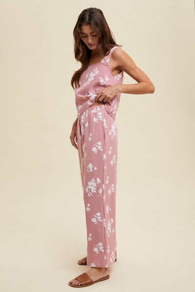 Rosie Floral Print Crop Set