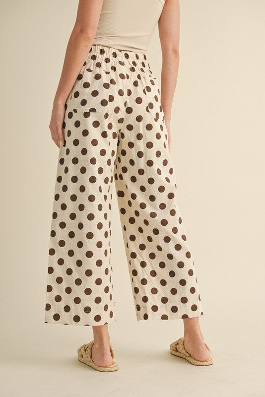 Brooklyn Wide Leg Polka Dot Pants