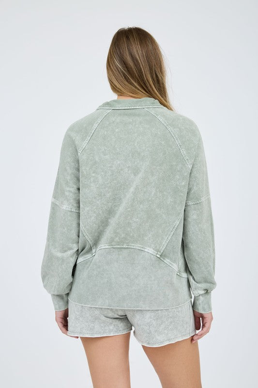 Huron Mock Neck Zip Up