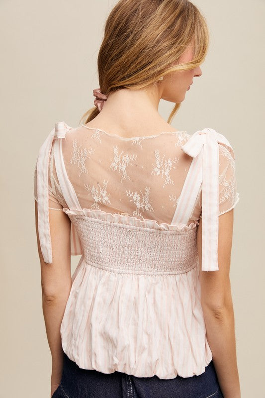 Lexi Babydoll Tie Shoulder Tank