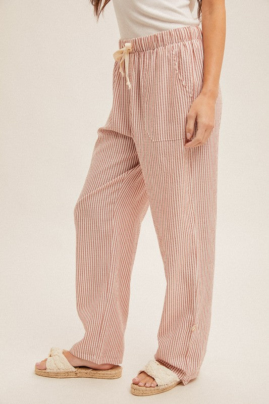 Rolla Striped Rolled Hem Bottoms