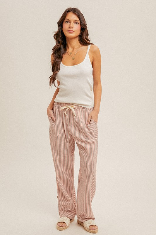 Rolla Striped Rolled Hem Bottoms