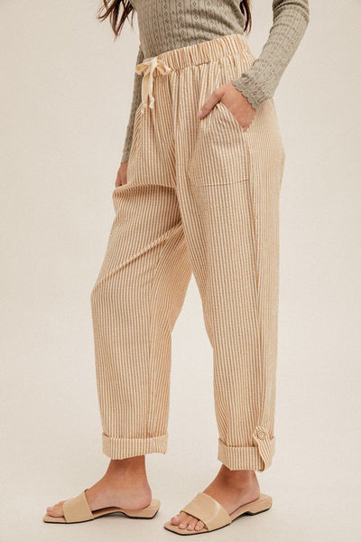 Rolla Striped Rolled Hem Bottoms