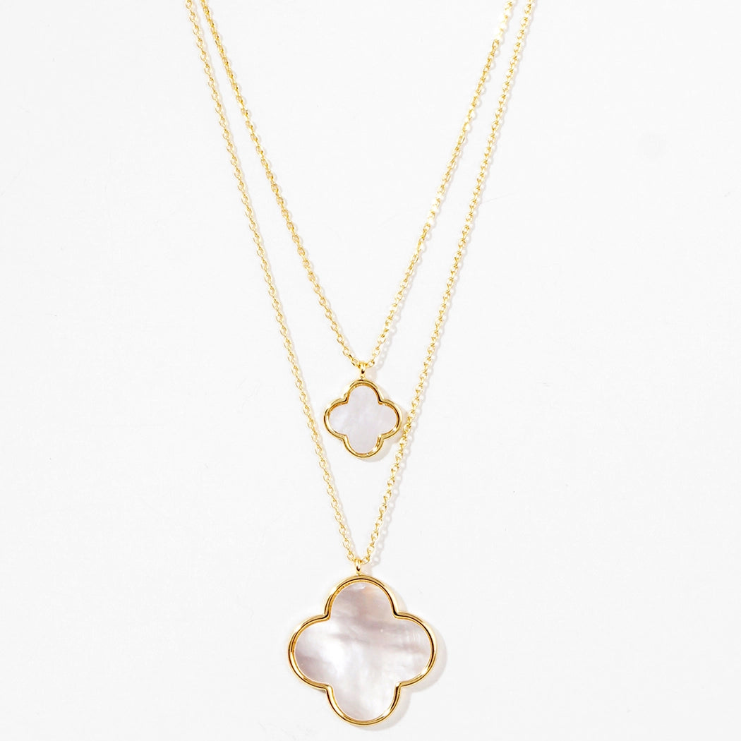 Clover Double Pendant Necklace
