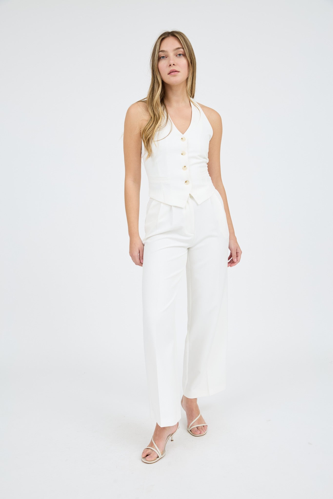 Selene Open Back Vest Pant Set