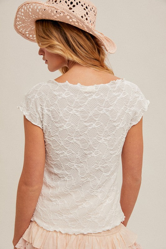 Blake Lettuce Lace Edge Top