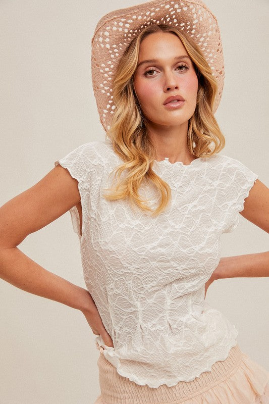 Blake Lettuce Lace Edge Top