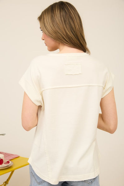 Reagan Short Sleeve Henley Top