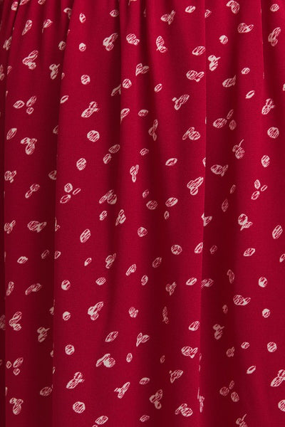 Stacey Red Dot Midi Dress