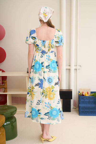 Jodi Floral Print A Line Midi Dress