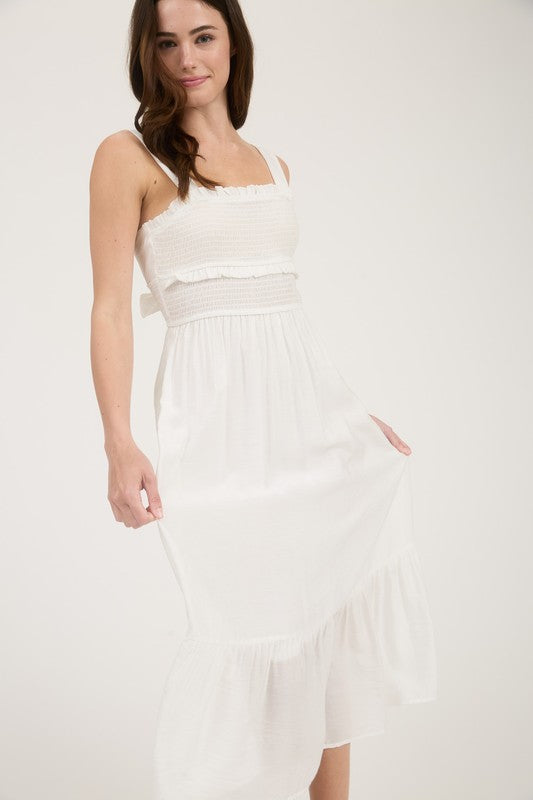 Britt Smocked Midi Dress