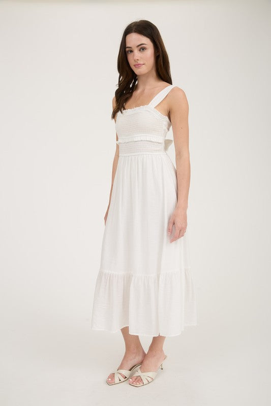 Britt Smocked Midi Dress
