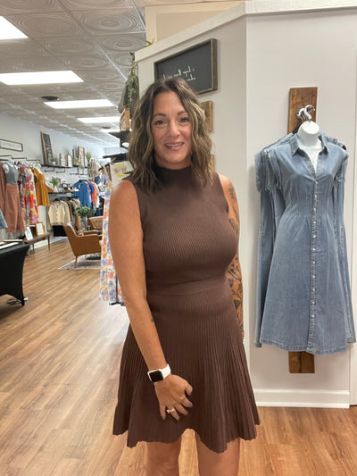 Sami Mock Neck Mini Dress