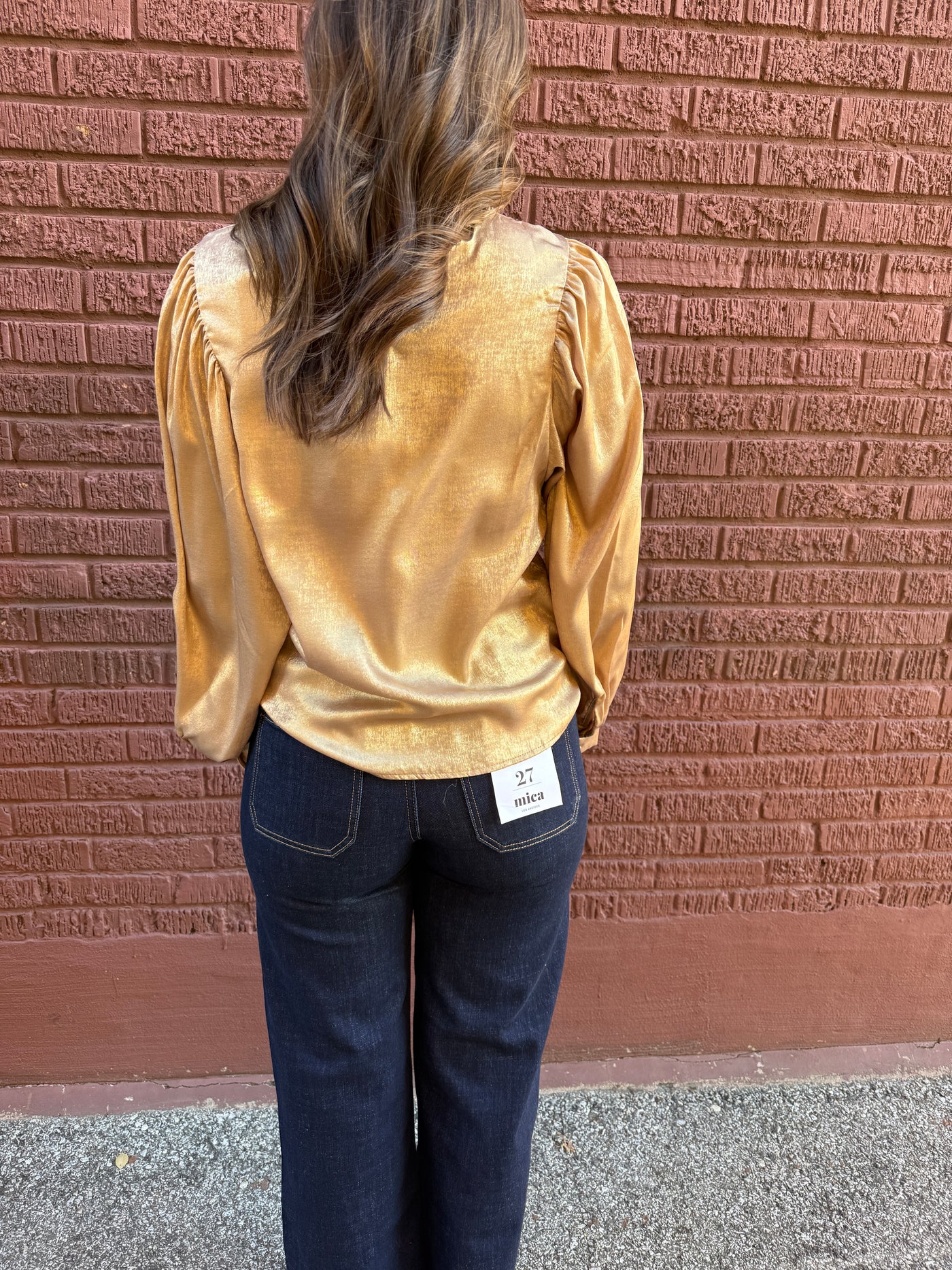 Magic Metallic Long Sleeve Blouse