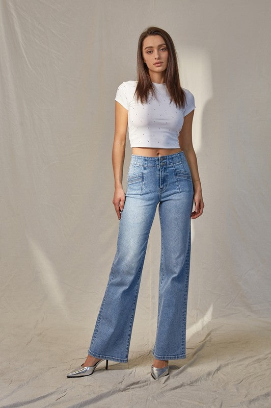 Austin High Rise Wide Leg Denim