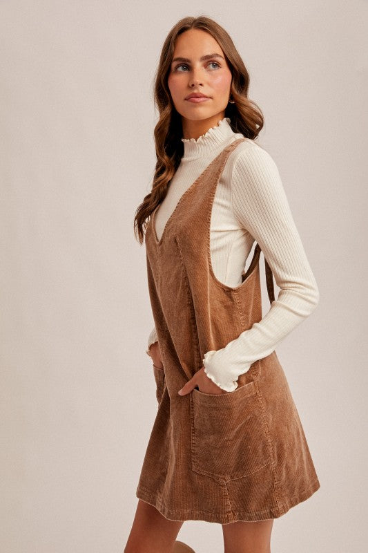 Maureen Corduroy Overall Dress