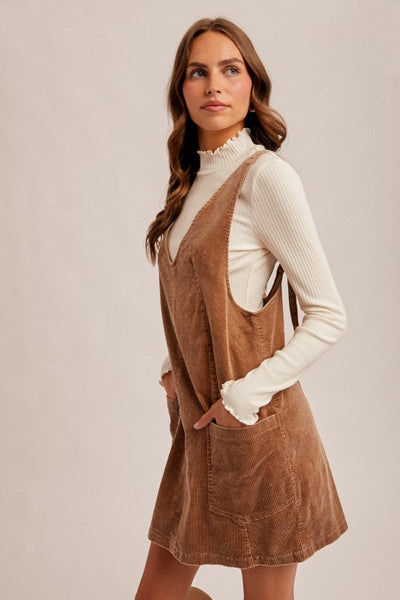 Maureen Corduroy Overall Dress