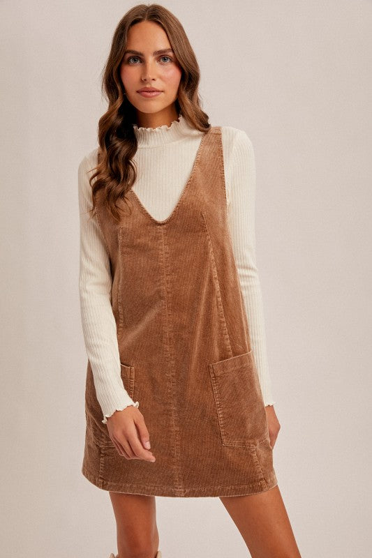 Maureen Corduroy Overall Dress