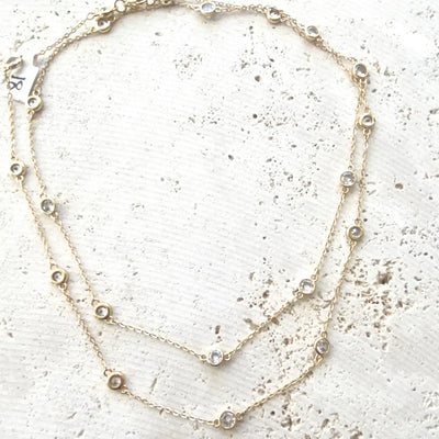 Five Way Crystal Layering Necklace