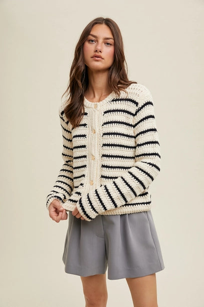 Cameron Striped Cardigan