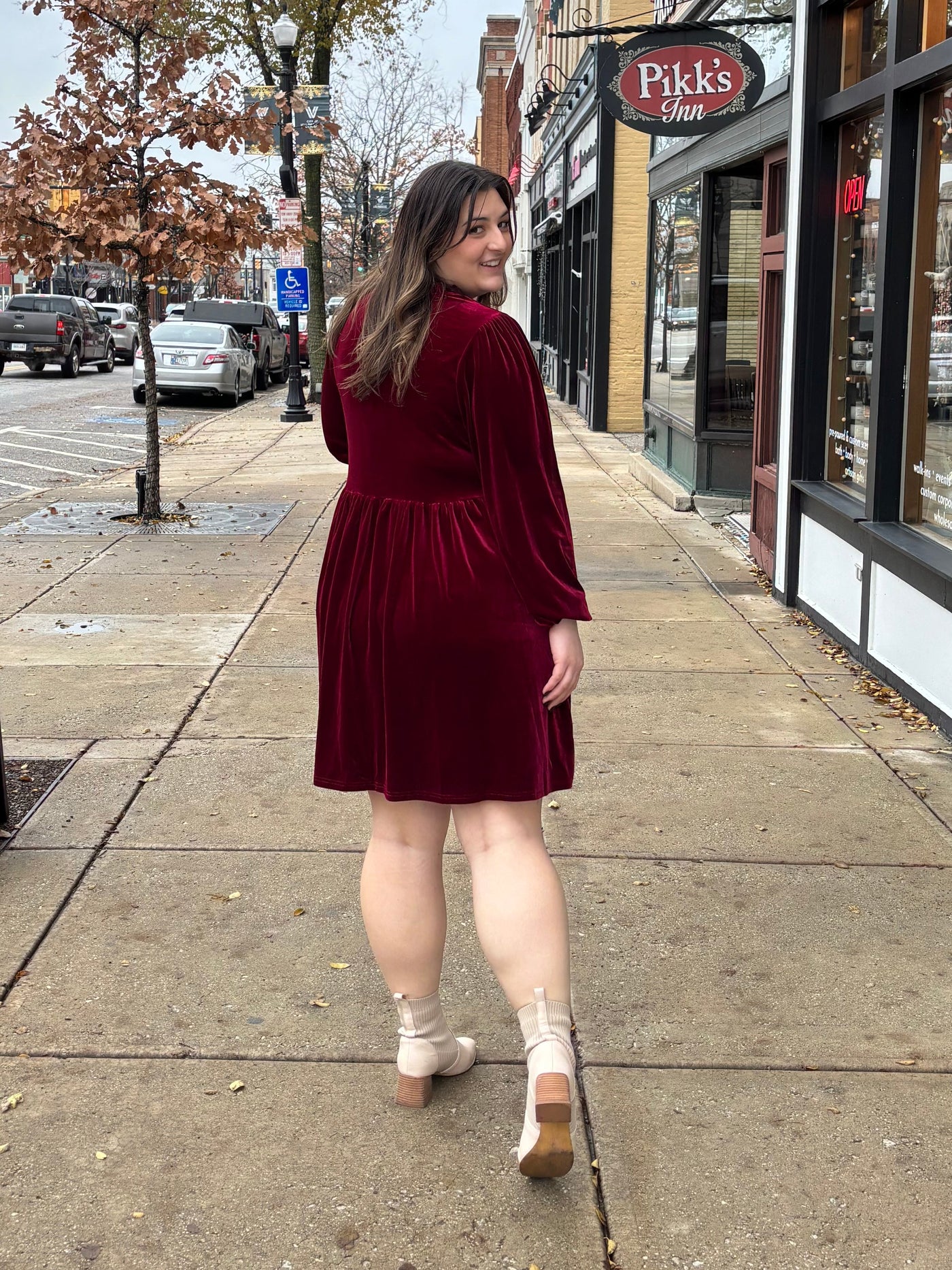 Bella Velvet Babydoll Mini Dress