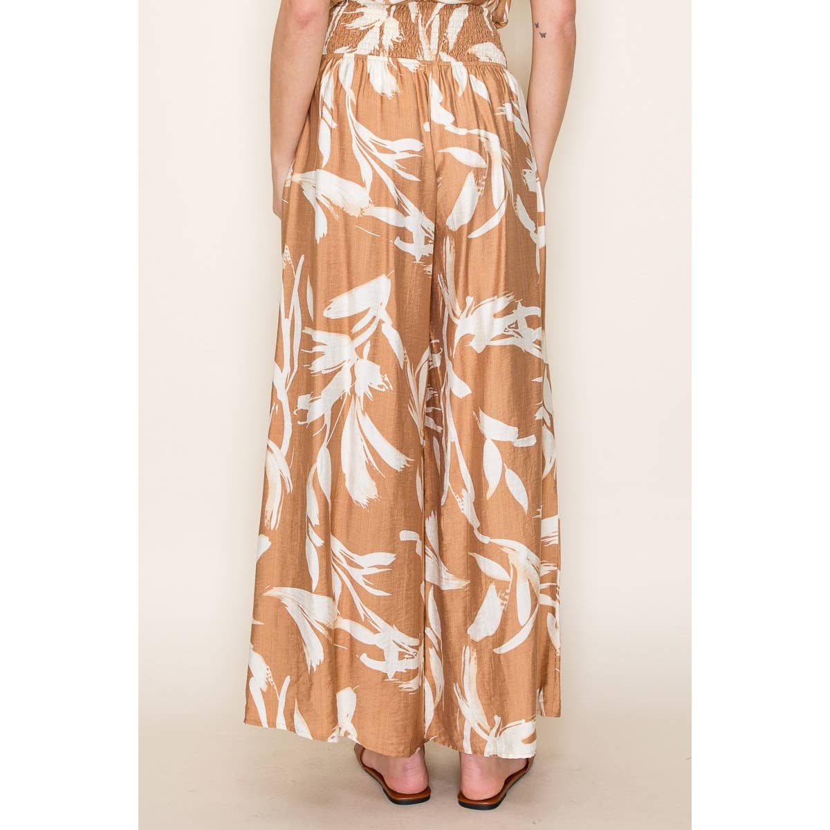 STACCATO - FLORAL PRINT PANTS: NAVY / S-M-L-XL(2-2-2-1)