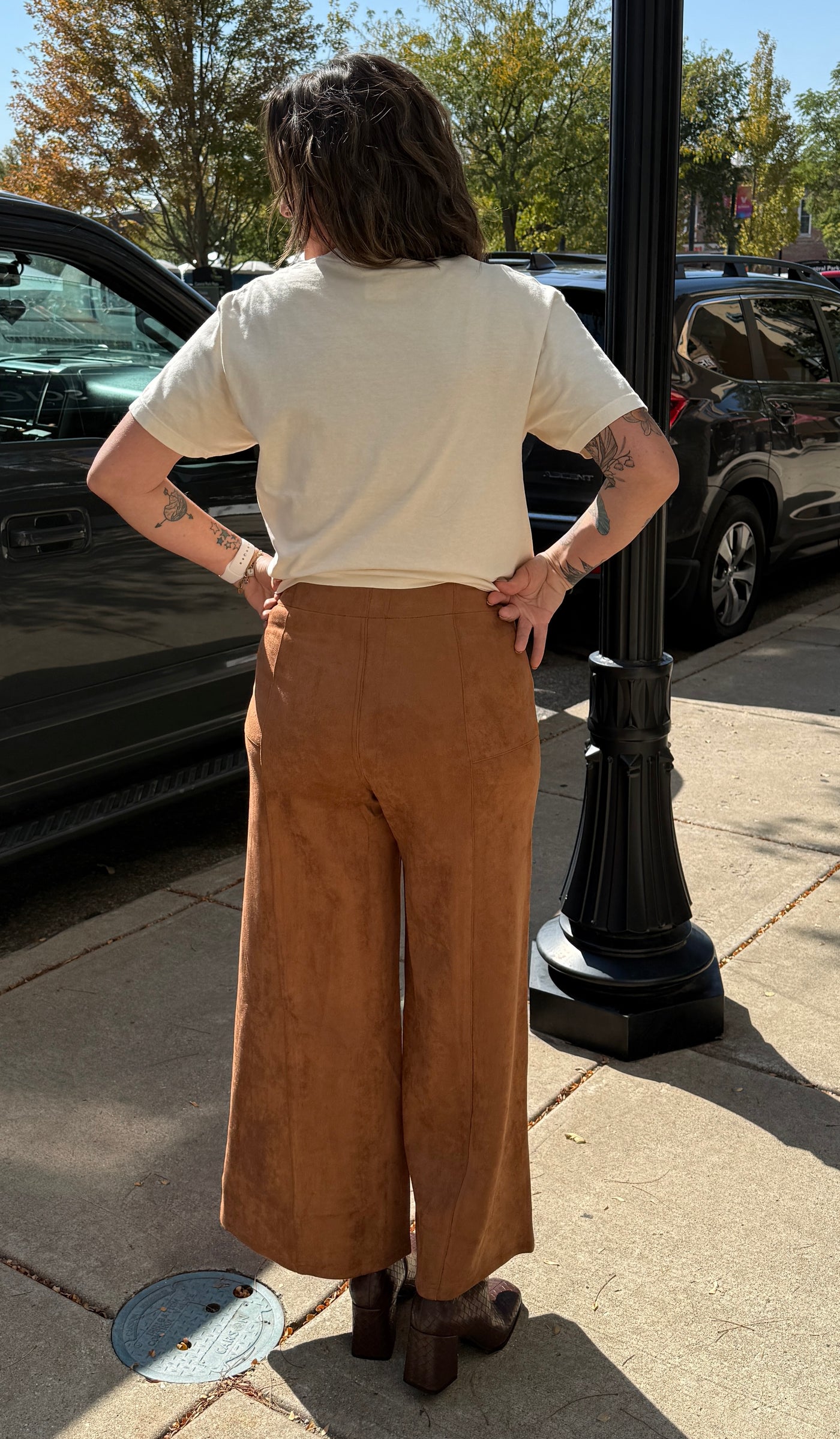Big Sky Wide Leg Suede Pants