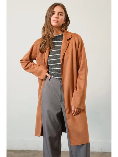 Sadie Open Front Suede Jacket