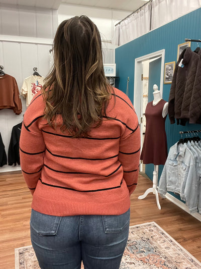 Erin Timeless Striped Crewneck