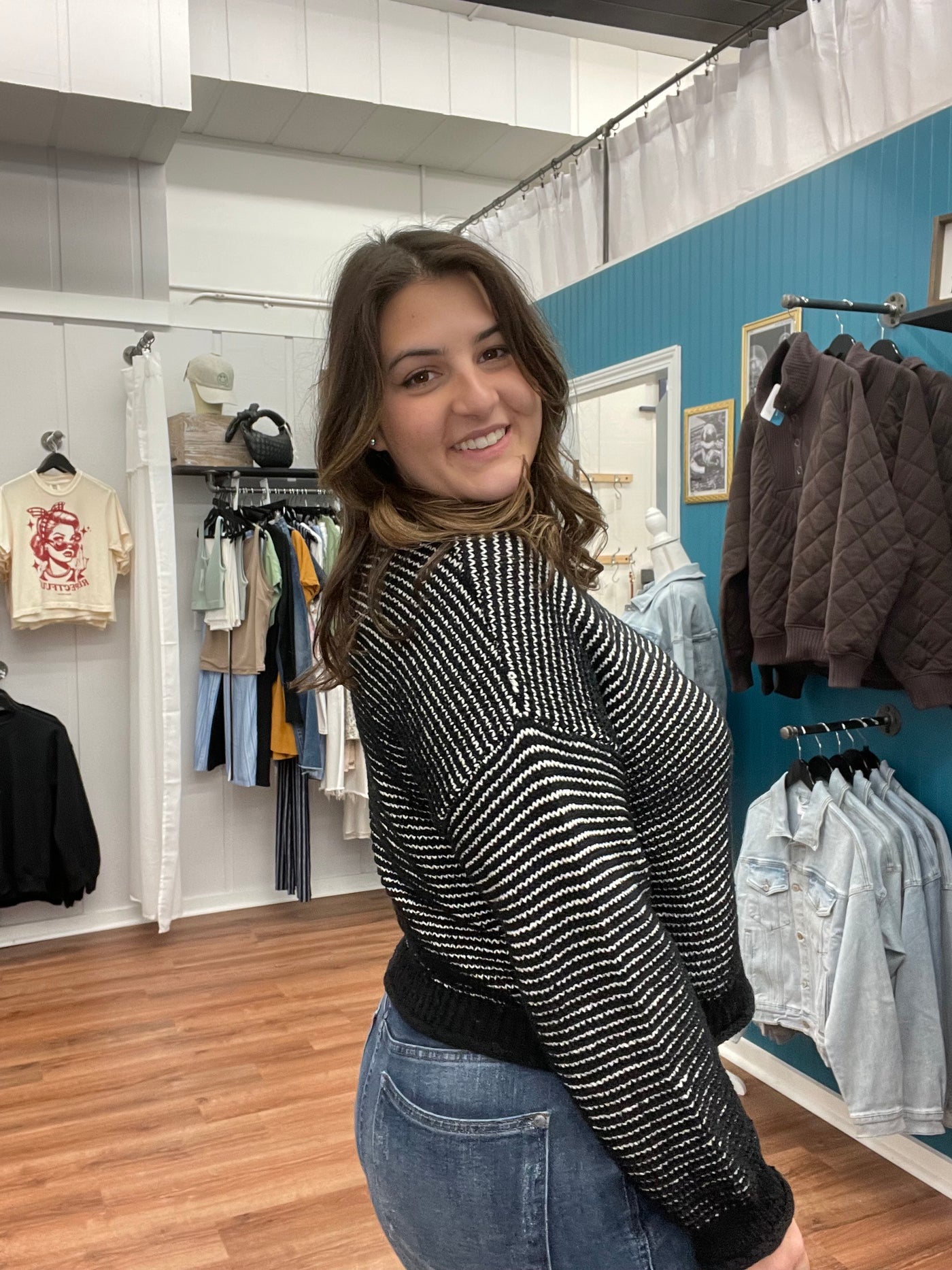Samantha Striped Crewneck Sweater