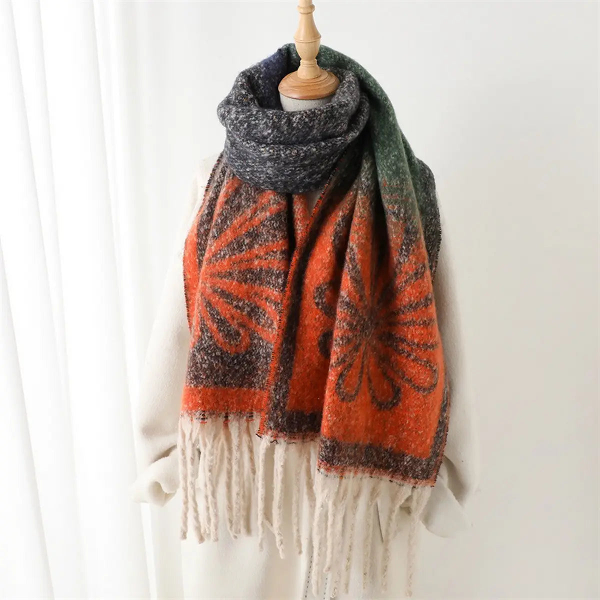 Whimsy Floral Gradient Scarf