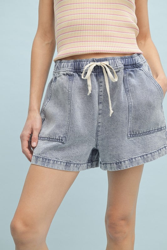 Violet Tencel Denim Shorts