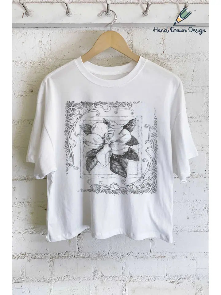 Magnolia Flower Graphic Tee