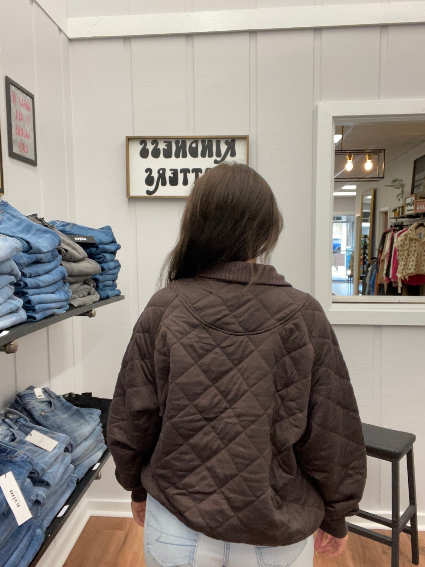 Gabbie Quilted Quarter Snap Pullover